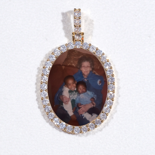 3D Oval Custom Picture Pendant
