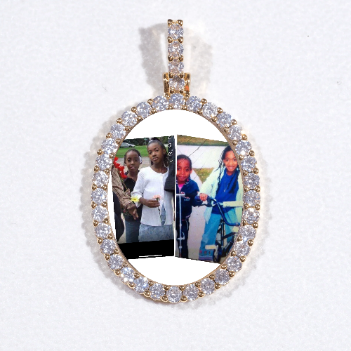 3D Oval Custom Picture Pendant