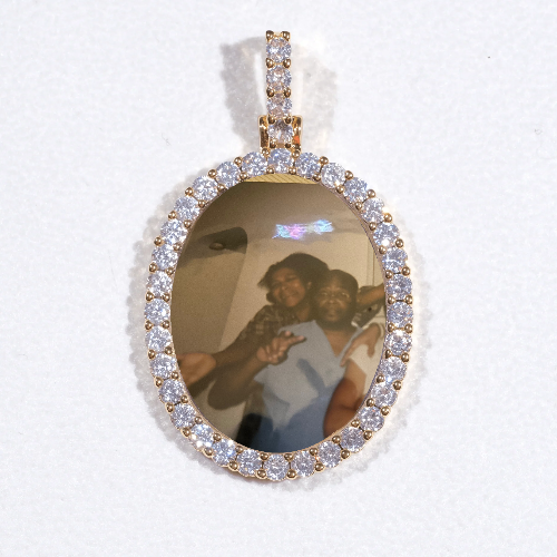 3D Oval Custom Picture Pendant