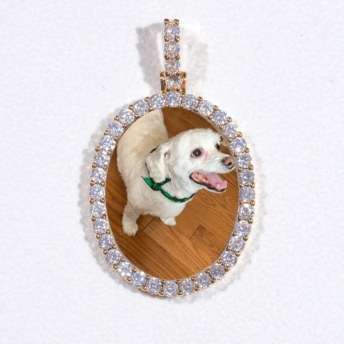 3D Oval Custom Picture Pendant