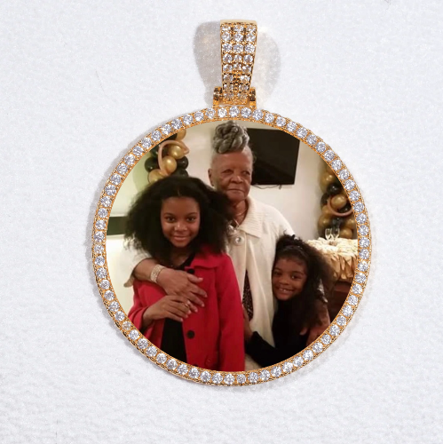 MEDIUM 3D CIRCLE CUSTOM PICTURE PENDANT
