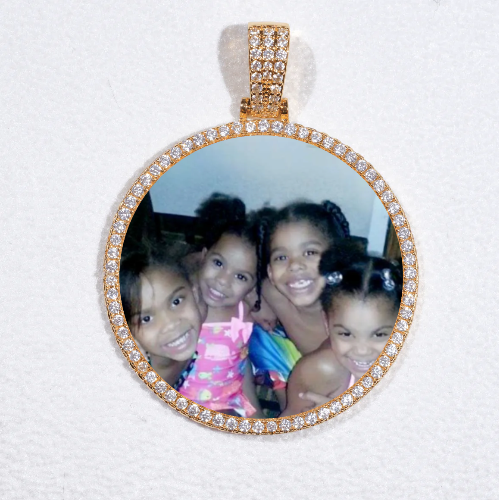 MEDIUM 3D CIRCLE CUSTOM PICTURE PENDANT