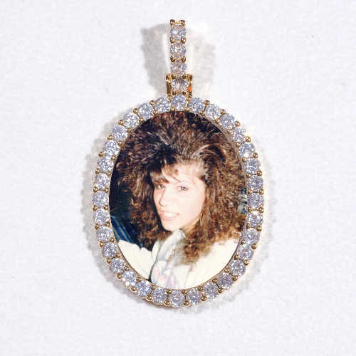 3D Oval Custom Picture Pendant