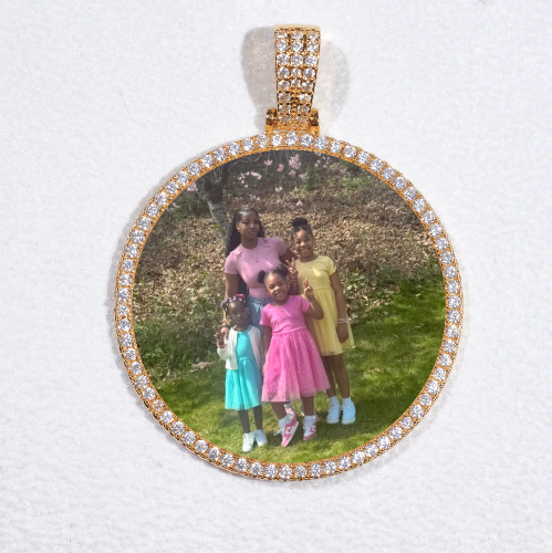MEDIUM 3D CIRCLE CUSTOM PICTURE PENDANT