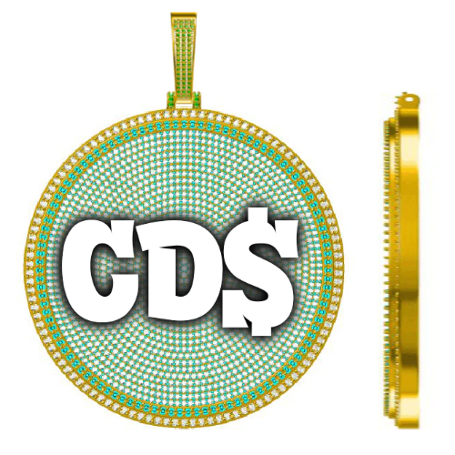 CUSTOM LETTER NECKLACE 3D BIG DISC