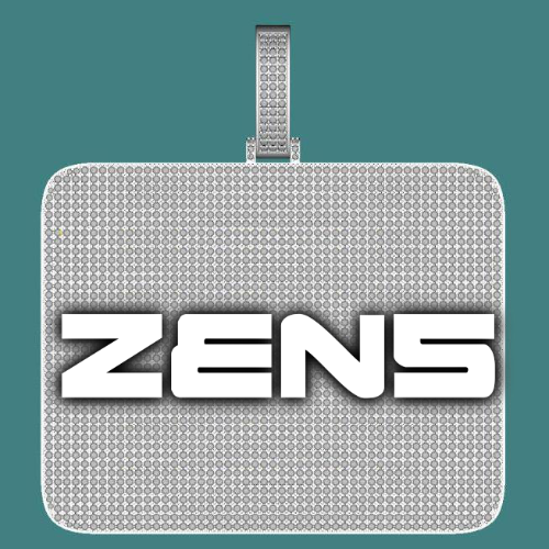 CUSTOM LETTER NECKLACE 3D BIG SQUARE