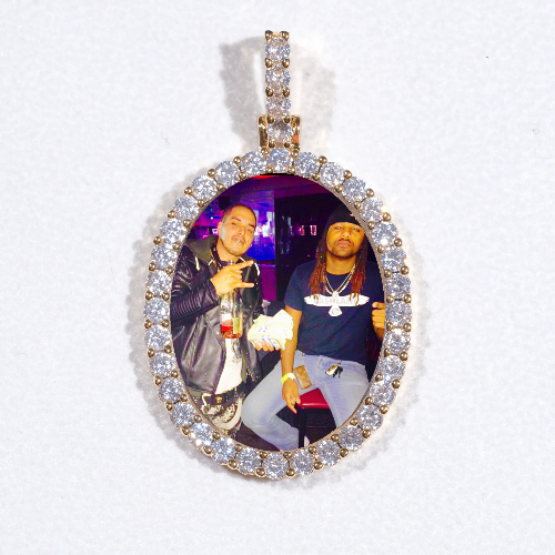 3D Oval Custom Picture Pendant