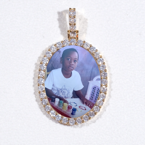 3D Oval Custom Picture Pendant