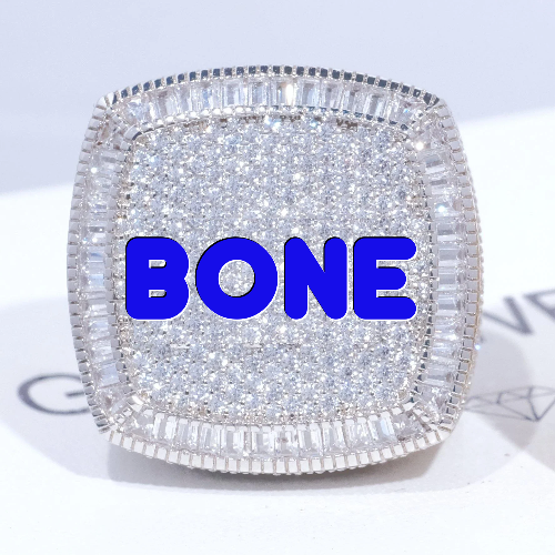 CUSTOM LETTER 3D ICED RING