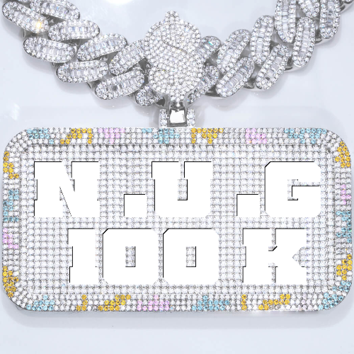CUSTOM LETTER NECKLACE 3D COLORFUL SQUARE