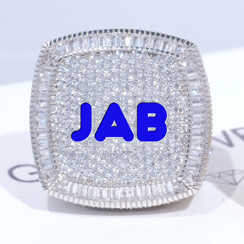 CUSTOM LETTER 3D ICED RING