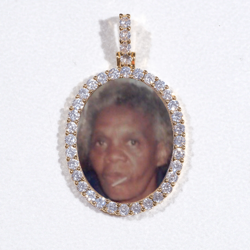 3D Oval Custom Picture Pendant