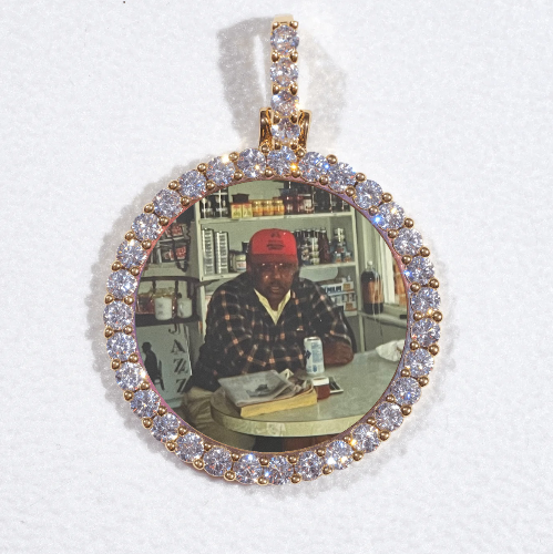 3D CIRCLE CUSTOM PICTURE PENDANT SMALL SIZE