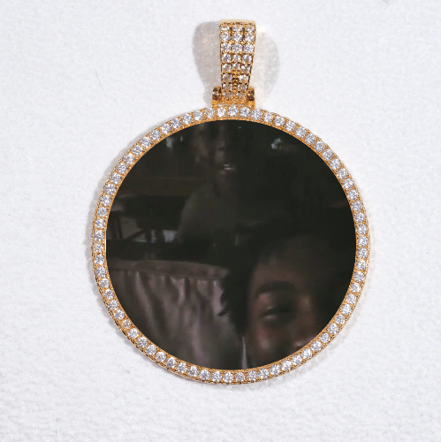 MEDIUM 3D CIRCLE CUSTOM PICTURE PENDANT