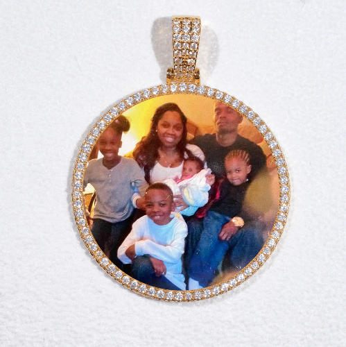 MEDIUM 3D CIRCLE CUSTOM PICTURE PENDANT