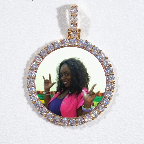 3D CIRCLE CUSTOM PICTURE PENDANT SMALL SIZE