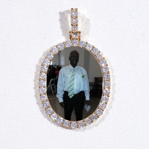 3D Oval Custom Picture Pendant