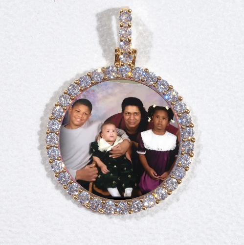 3D CIRCLE CUSTOM PICTURE PENDANT SMALL SIZE