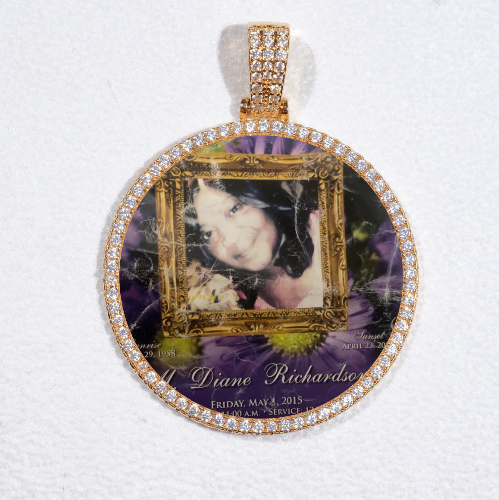 MEDIUM 3D CIRCLE CUSTOM PICTURE PENDANT
