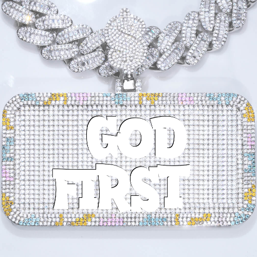 CUSTOM LETTER NECKLACE 3D COLORFUL SQUARE