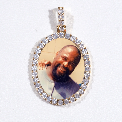 3D Oval Custom Picture Pendant