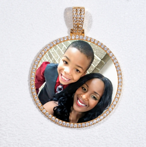 MEDIUM 3D CIRCLE CUSTOM PICTURE PENDANT