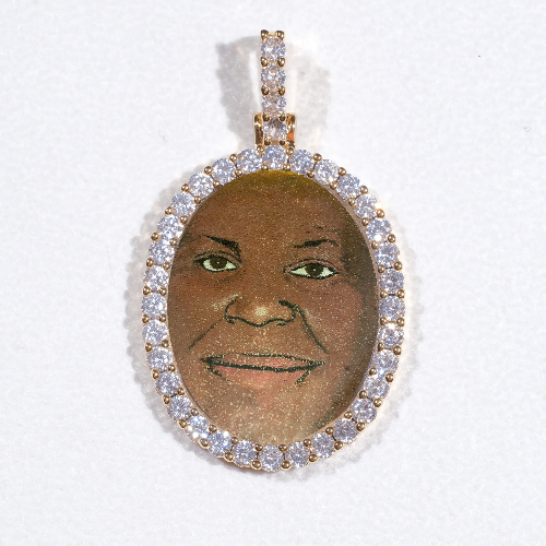 3D Oval Custom Picture Pendant