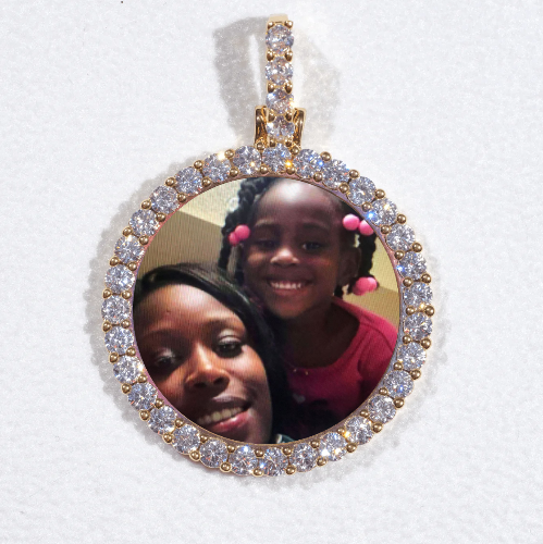 3D CIRCLE CUSTOM PICTURE PENDANT SMALL SIZE