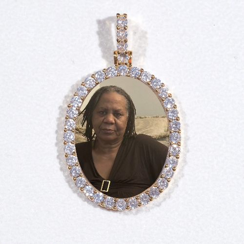 3D Oval Custom Picture Pendant