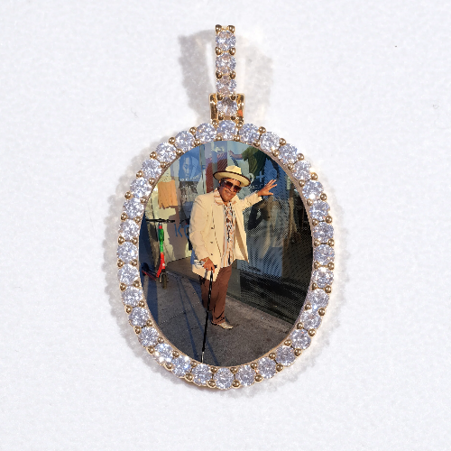 3D Oval Custom Picture Pendant