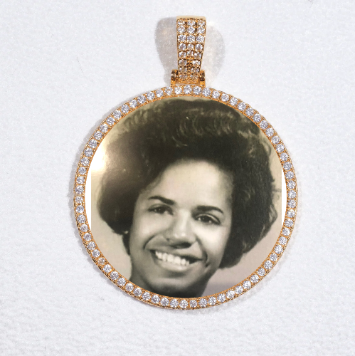 MEDIUM 3D CIRCLE CUSTOM PICTURE PENDANT