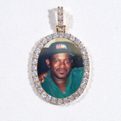 3D Oval Custom Picture Pendant