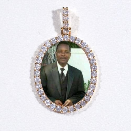 3D Oval Custom Picture Pendant