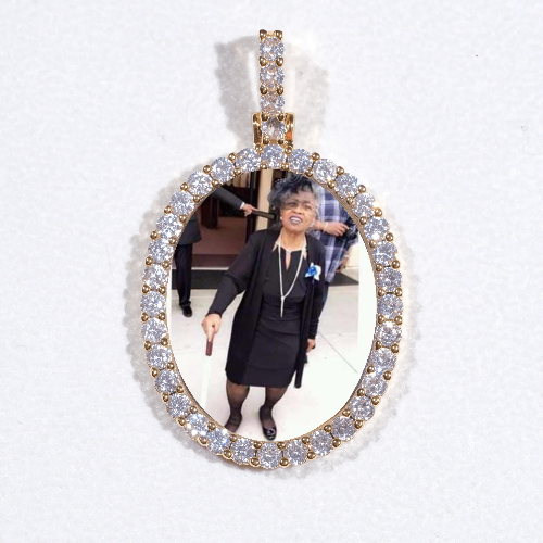3D Oval Custom Picture Pendant