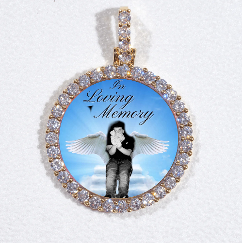 3D CIRCLE CUSTOM PICTURE PENDANT SMALL SIZE