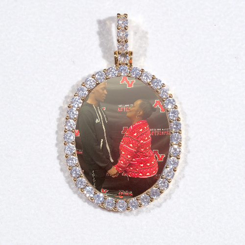 3D Oval Custom Picture Pendant