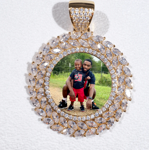 Large 3D Wheat Ear Custom Picture Pendant