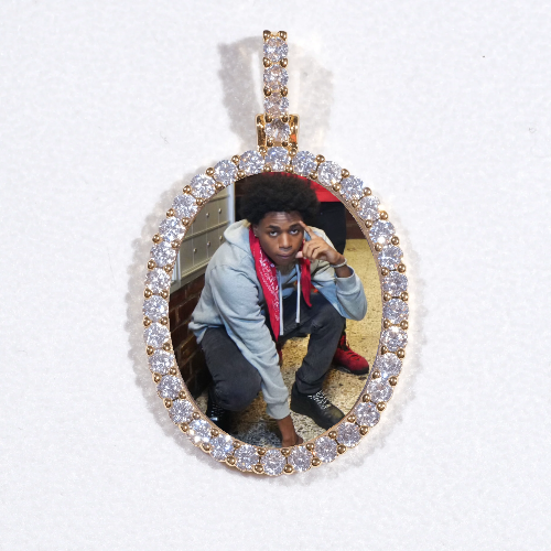 3D Oval Custom Picture Pendant