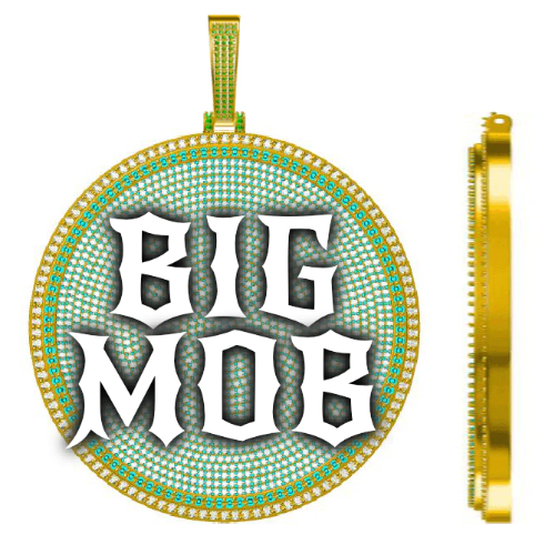 CUSTOM LETTER NECKLACE 3D BIG DISC