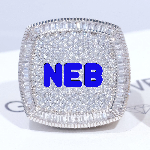 CUSTOM LETTER 3D ICED RING