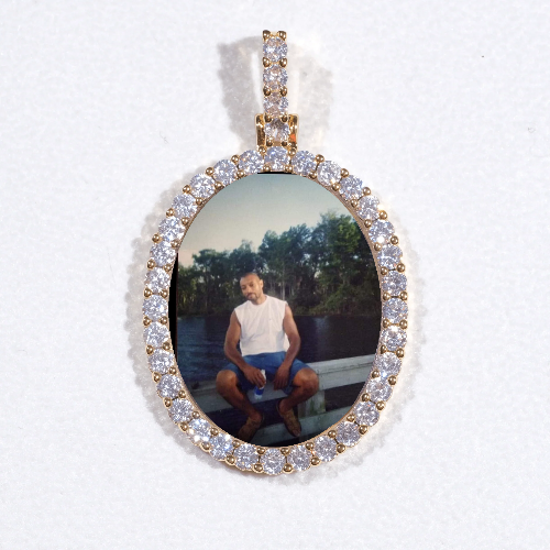 3D Oval Custom Picture Pendant