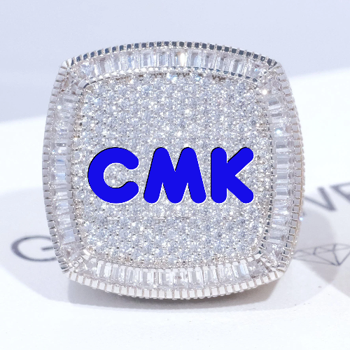 CUSTOM LETTER 3D ICED RING