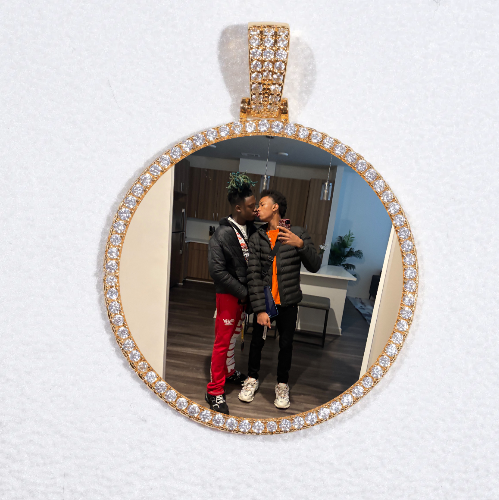 MEDIUM 3D CIRCLE CUSTOM PICTURE PENDANT