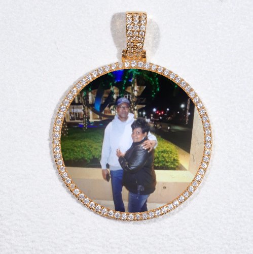 MEDIUM 3D CIRCLE CUSTOM PICTURE PENDANT