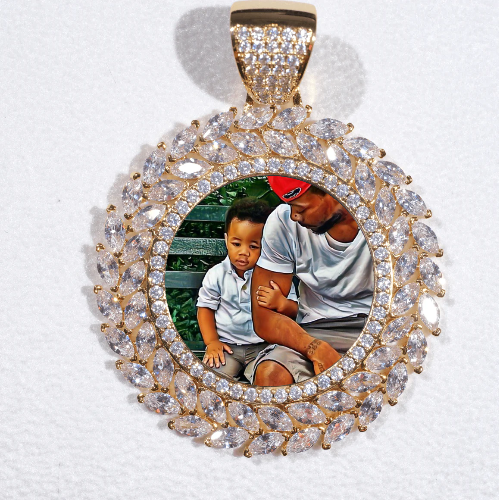 Large 3D Wheat Ear Custom Picture Pendant
