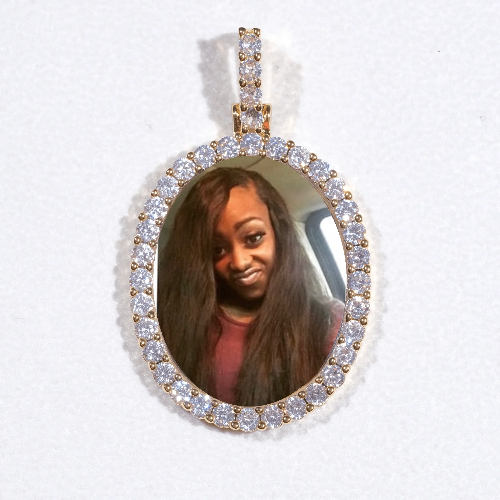 3D Oval Custom Picture Pendant