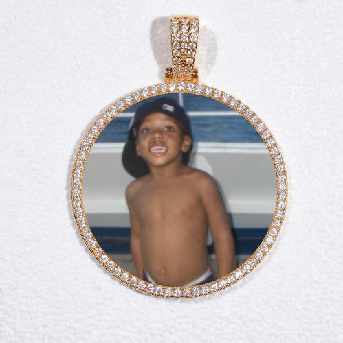 MEDIUM 3D CIRCLE CUSTOM PICTURE PENDANT