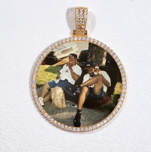 MEDIUM 3D CIRCLE CUSTOM PICTURE PENDANT