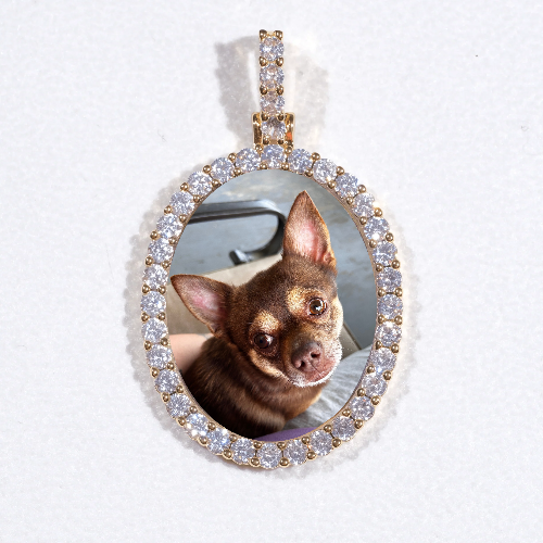 3D Oval Custom Picture Pendant