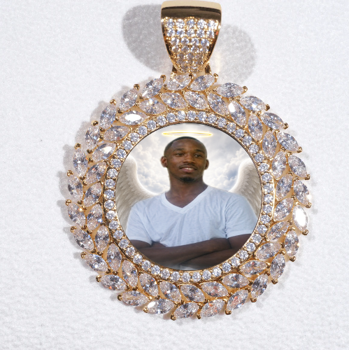 Large 3D Wheat Ear Custom Picture Pendant